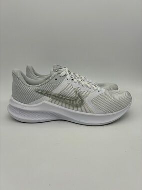 Nike Downshifter 11 White Metallic Silver Women's Running Shoes  |  Size:  7.5